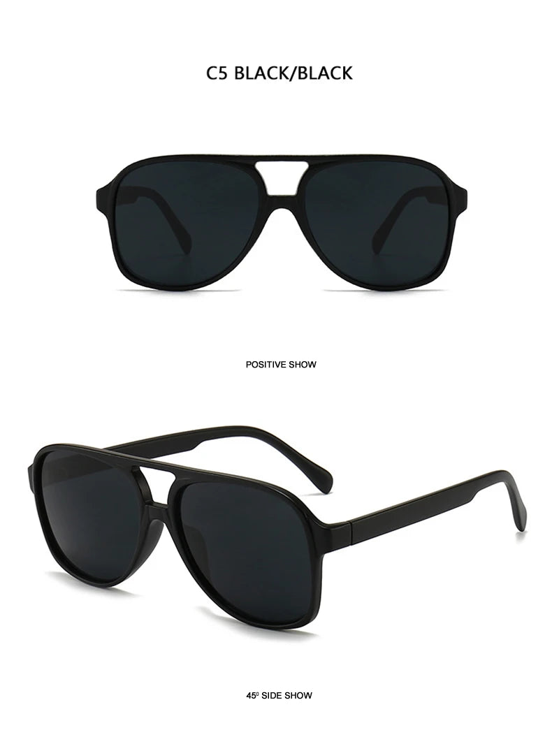 Polarize Pilot Güneş Gözlüğü | Unisex Retro Tasarım UV400 Koruma 32835