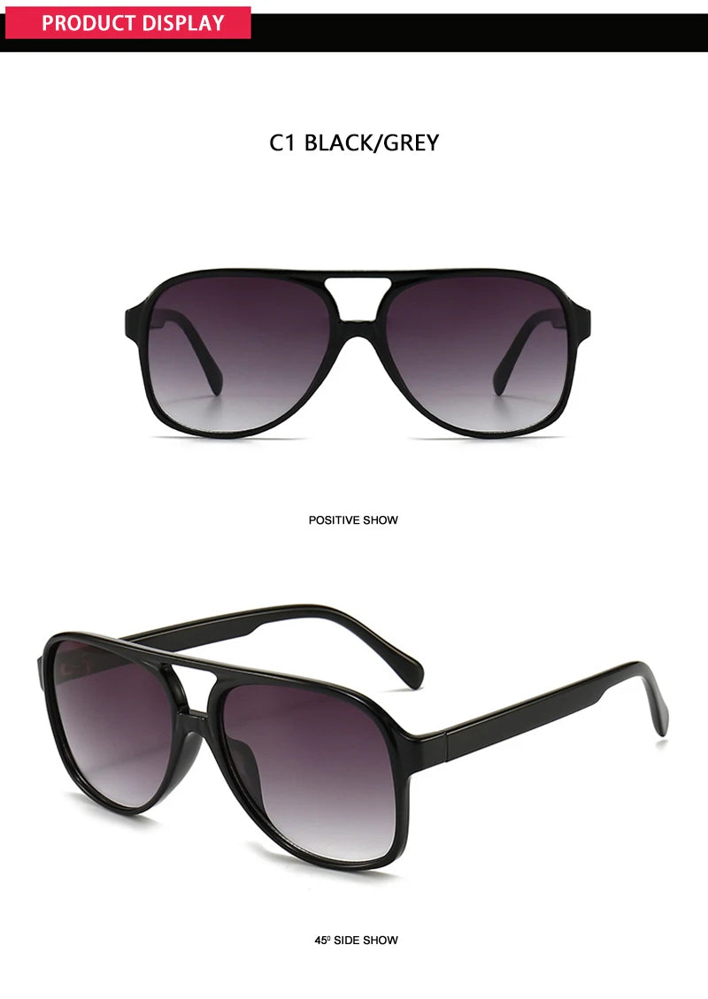 Polarize Pilot Güneş Gözlüğü | Unisex Retro Tasarım UV400 Koruma 32835