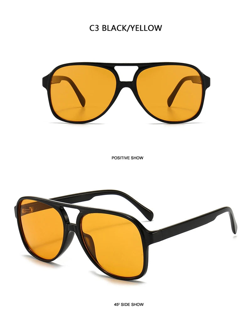 Polarize Pilot Güneş Gözlüğü | Unisex Retro Tasarım UV400 Koruma 32835