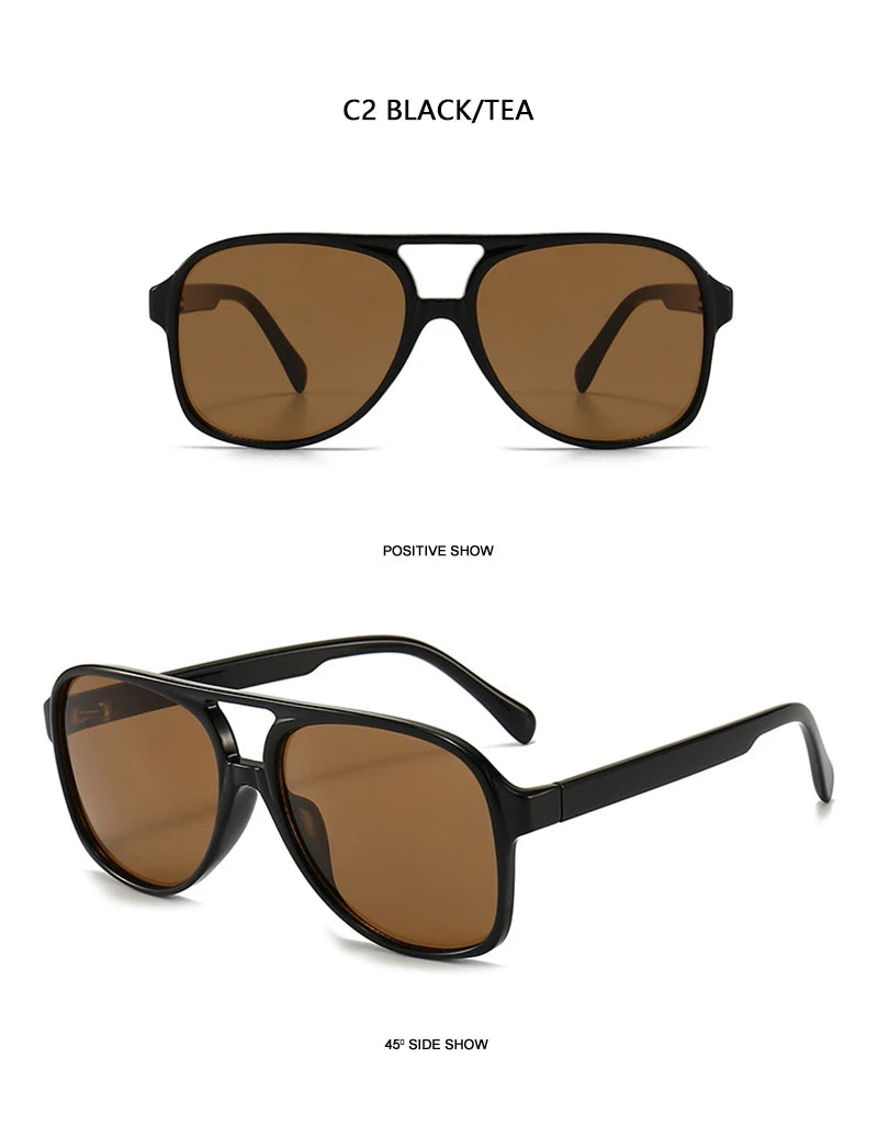 Polarize Pilot Güneş Gözlüğü | Unisex Retro Tasarım UV400 Koruma 32835