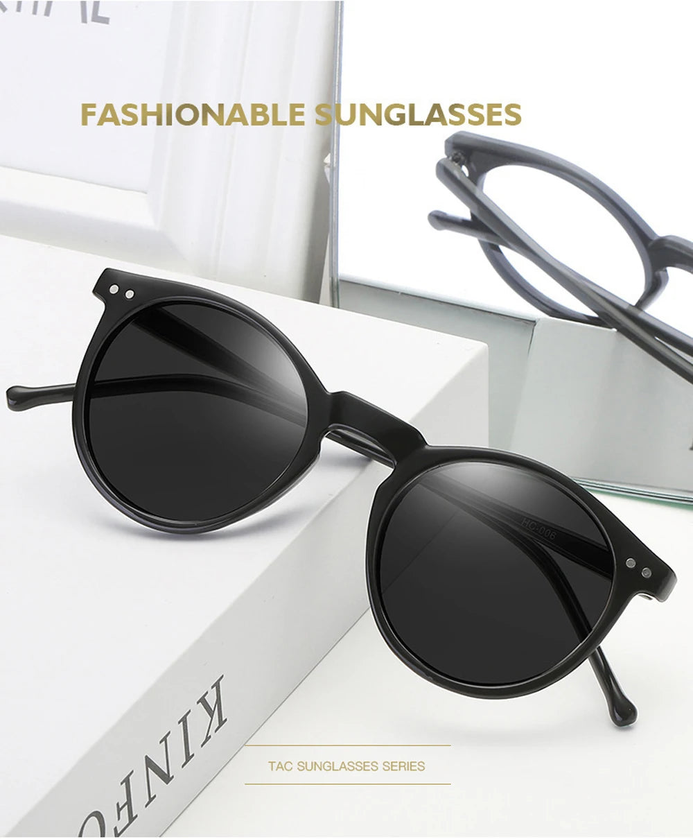 Polarize Retro Yuvarlak Güneş Gözlüğü - Unisex UV400 Korumalı 26970