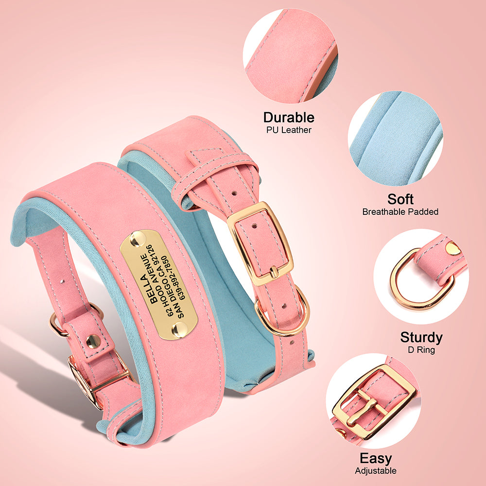 İsimli Köpek Tasma Yastıklı Geniş Boyun Tasması 489244