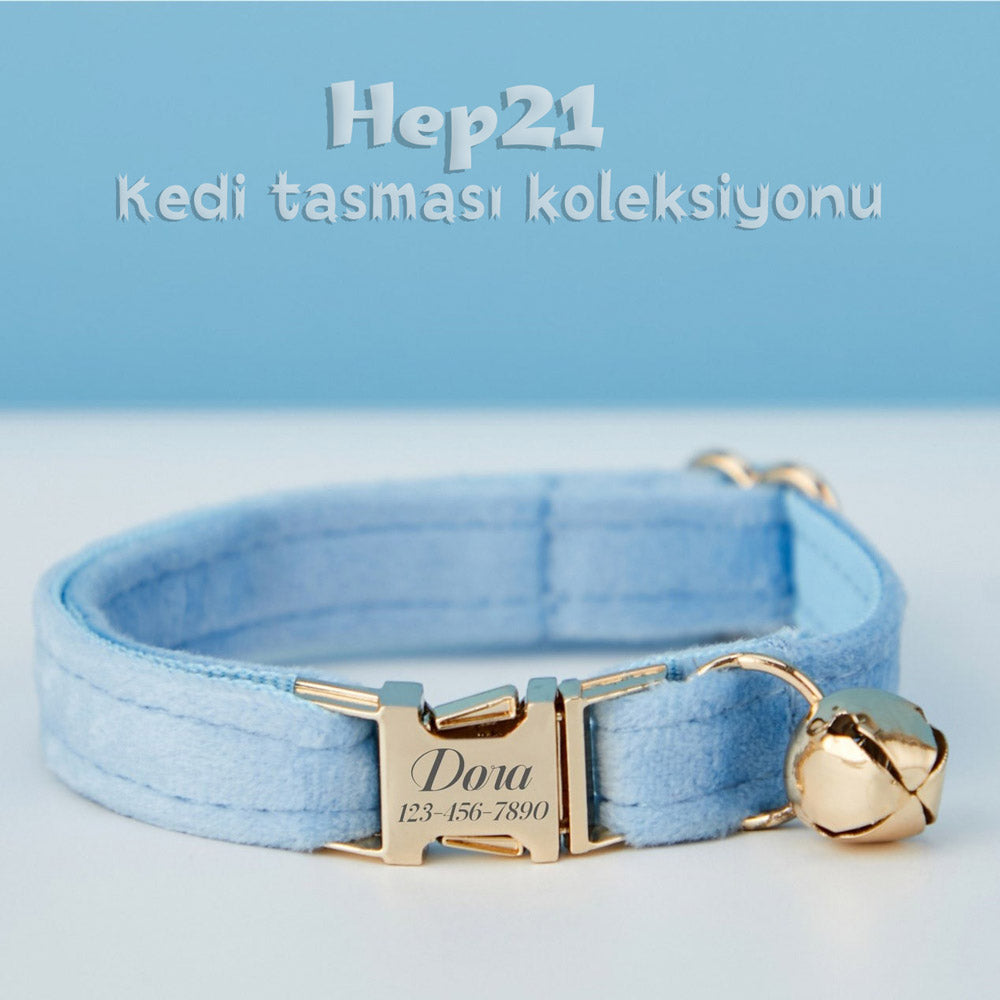Kedi tasması Kadife İsimli Zilli 81166