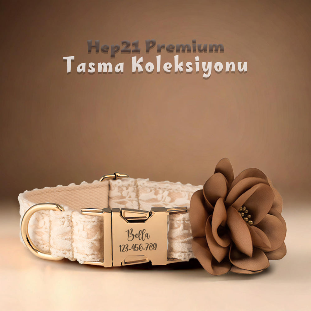 Köpek Boyun Tasması İsimli Bej Dantel 245660