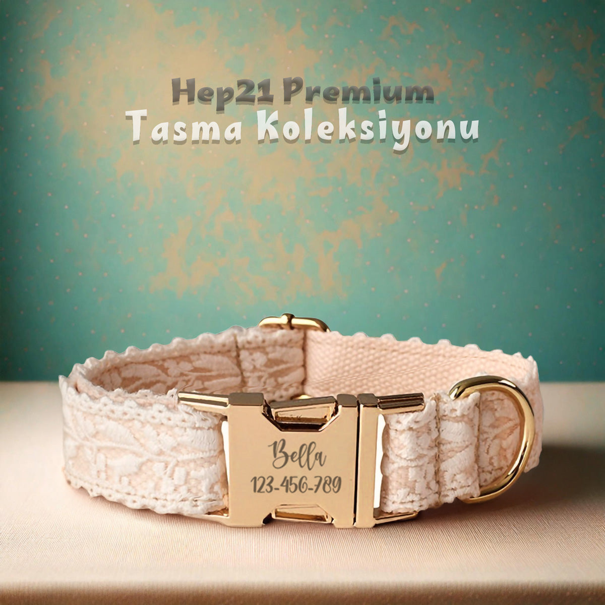 Köpek Boyun Tasması İsimli Bej Dantel 245660