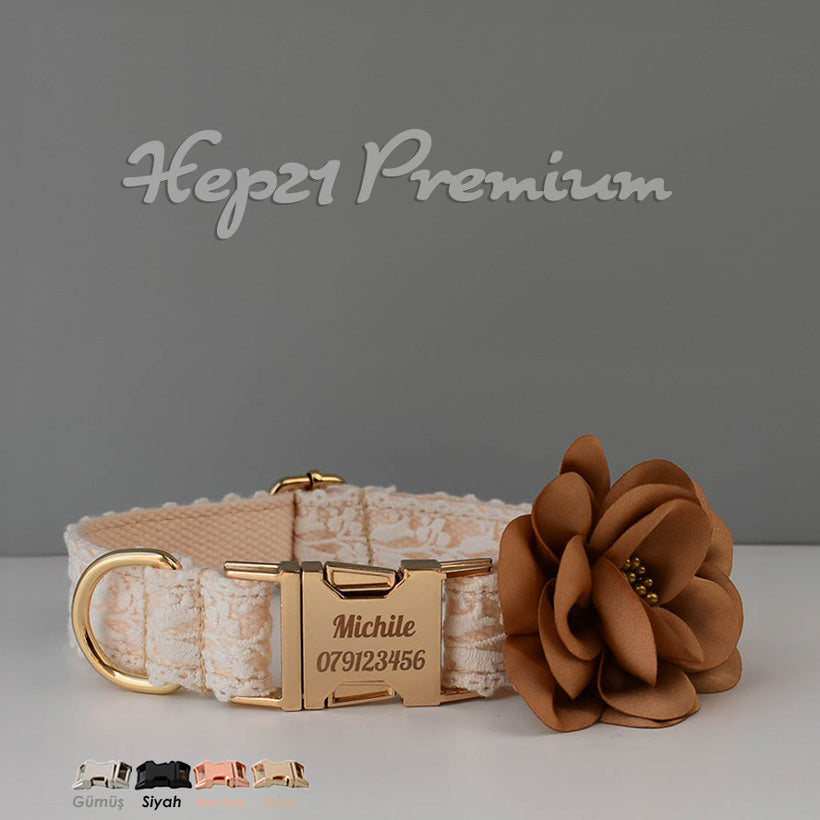 Köpek Boyun Tasması İsimli Bej Dantel 245660