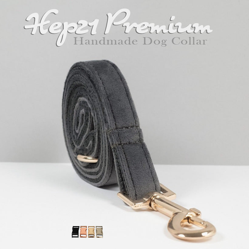 Köpek Boyun Tasması İsimli Koyu Gri Kadife 284246