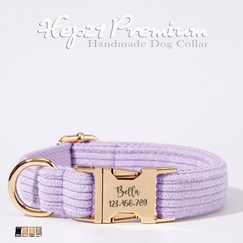 Köpek Tasması İsimli Pembe Mor Boyun Tasması 503813