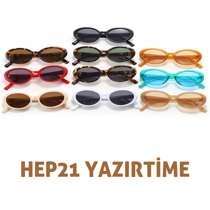 Retro Oval Güneş Gözlüğü | Unisex Vintage Stil 22023
