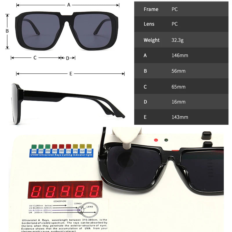 Retro Kare Güneş Gözlüğü | UV400 Korumalı 86850