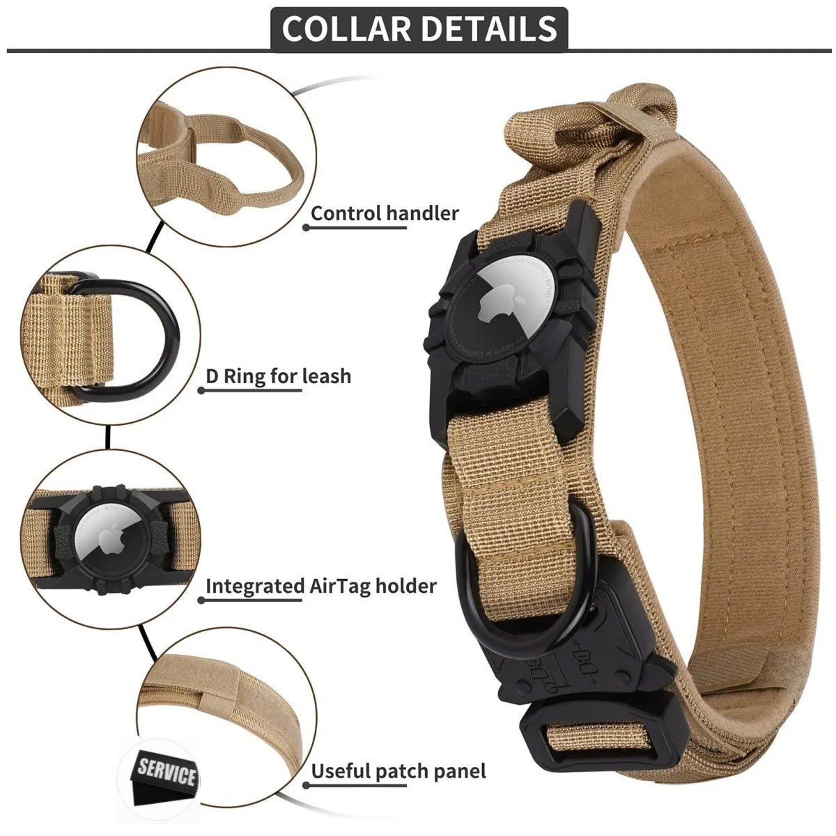 K9 Tasma Tactical AirTag Köpek Tasması 30308