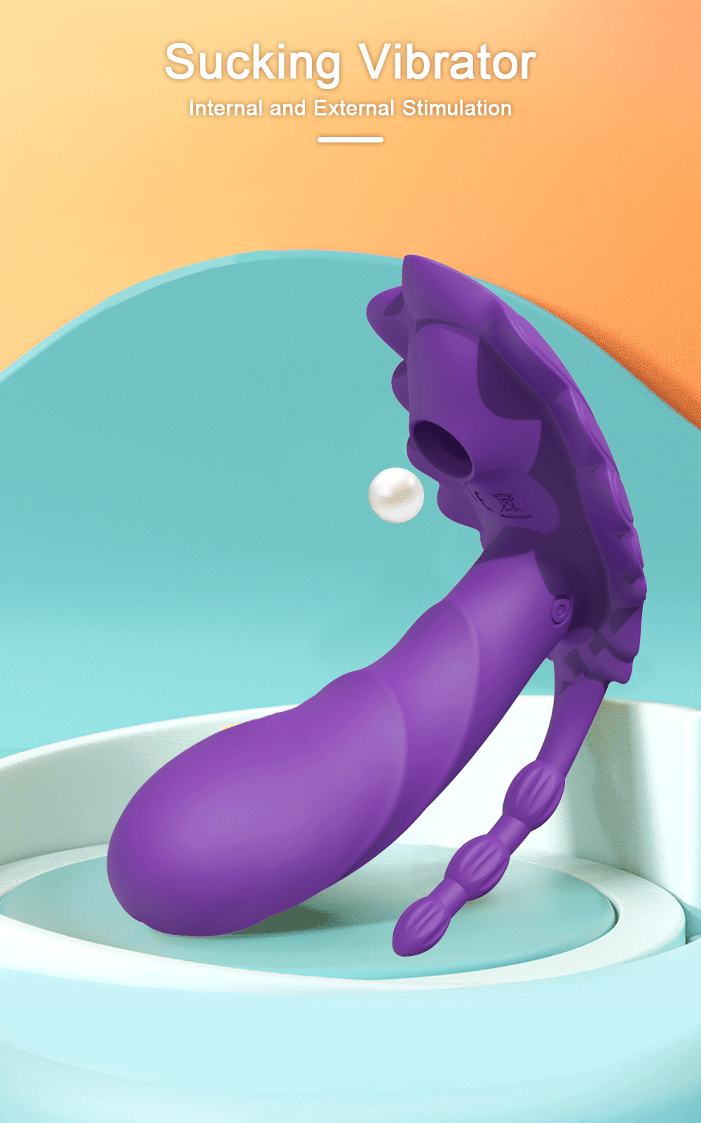 G-Noktası Uyarıcı Vibratörü Klitoris Uyarıcılı Dildo Mor Kutulu 895367