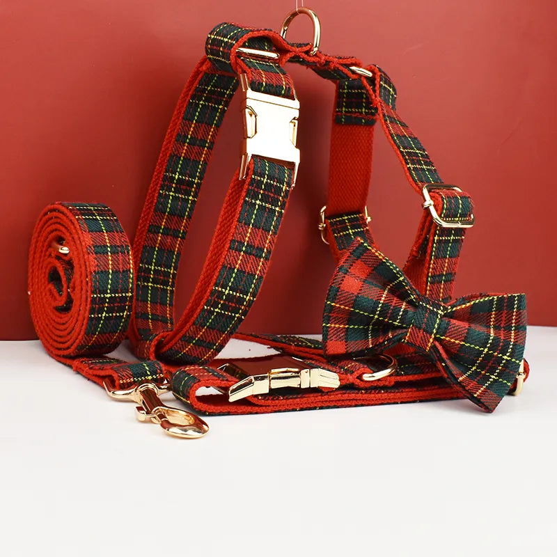 Köpek Tasması İsimli Plaid Boyun Tasması 050063