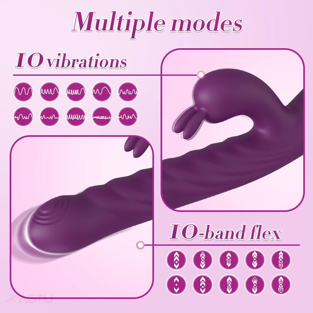 Titreşimli G Noktası ve Klitoris Uyarıcı Rabbit Vibratör 45802