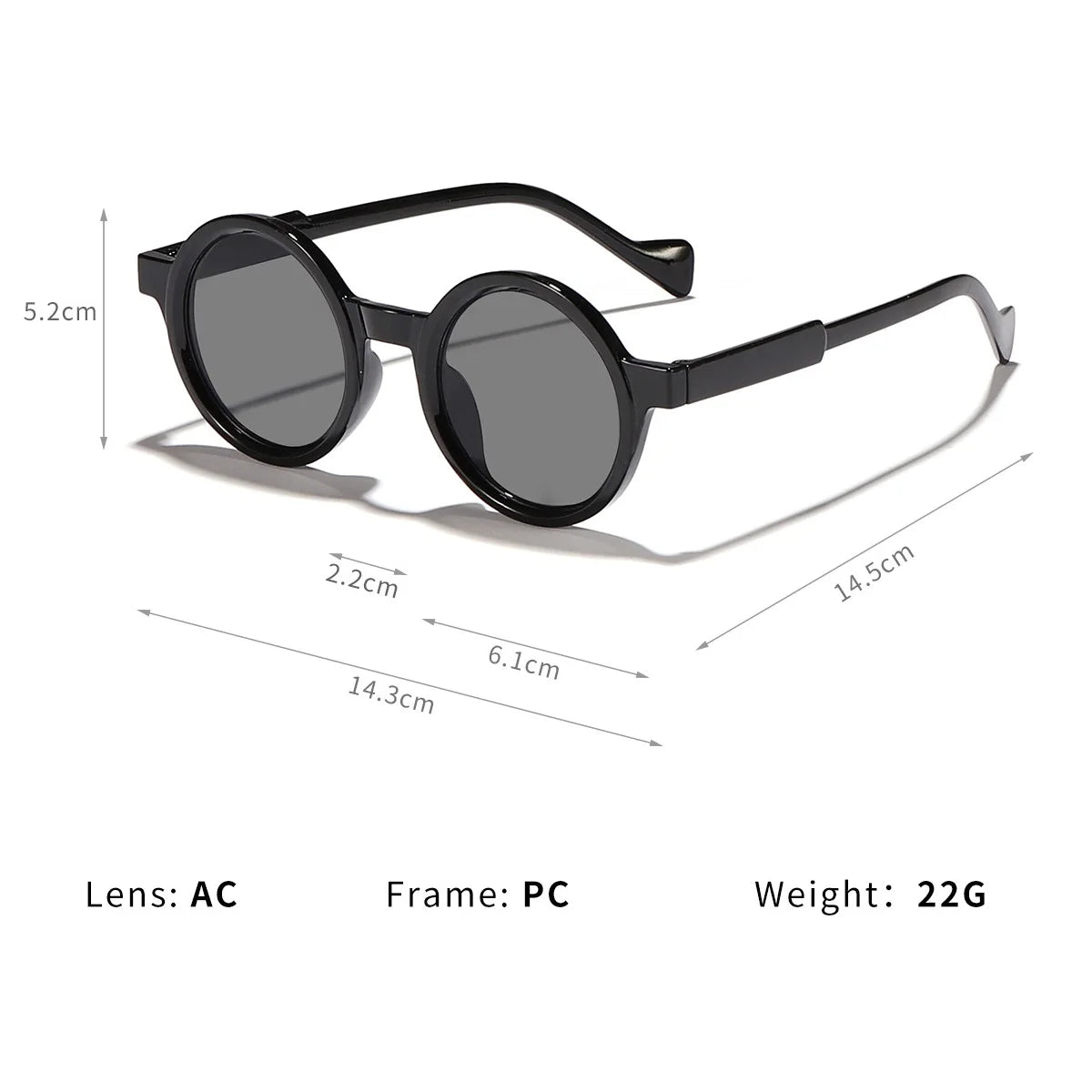 Retro Yuvarlak Güneş Gözlüğü | Unisex Tasarım | UV400 Korumalı 23977