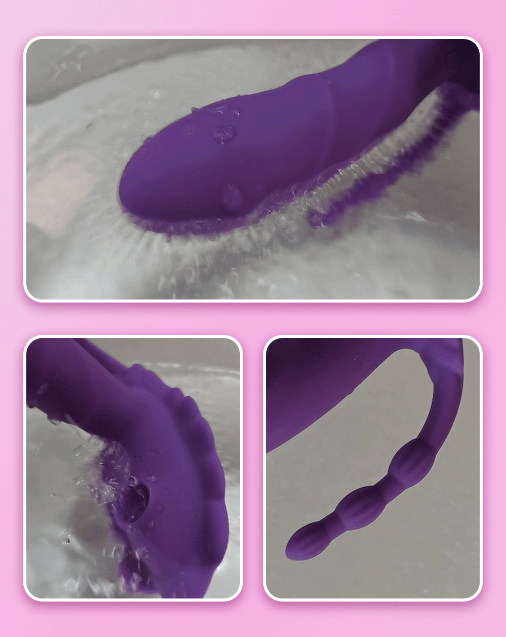G-Noktası Uyarıcı Vibratörü Klitoris Uyarıcılı Dildo Mor Kutulu 895367