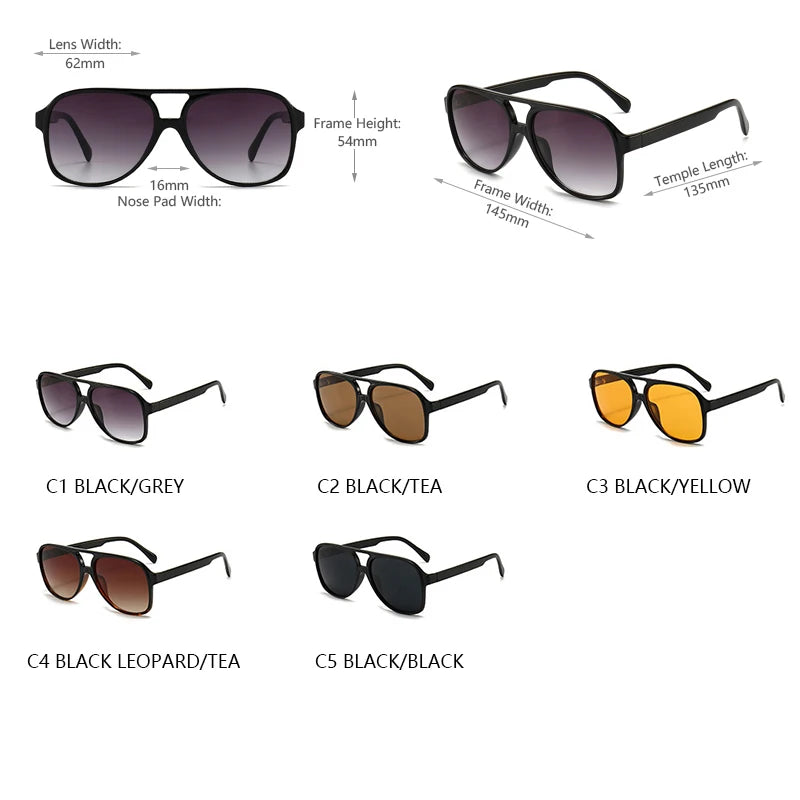 Polarize Pilot Güneş Gözlüğü | Unisex Retro Tasarım UV400 Koruma 32835