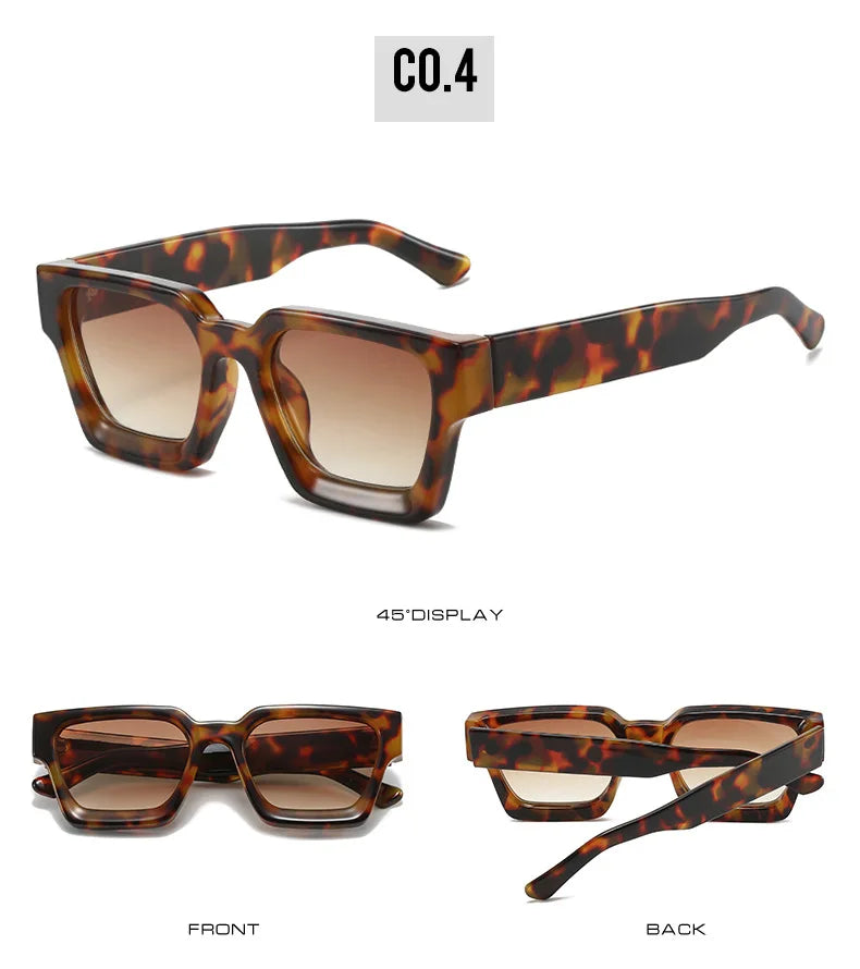 Kare Güneş Gözlüğü - Retro Vintage Stil UV400 Unisex 83839