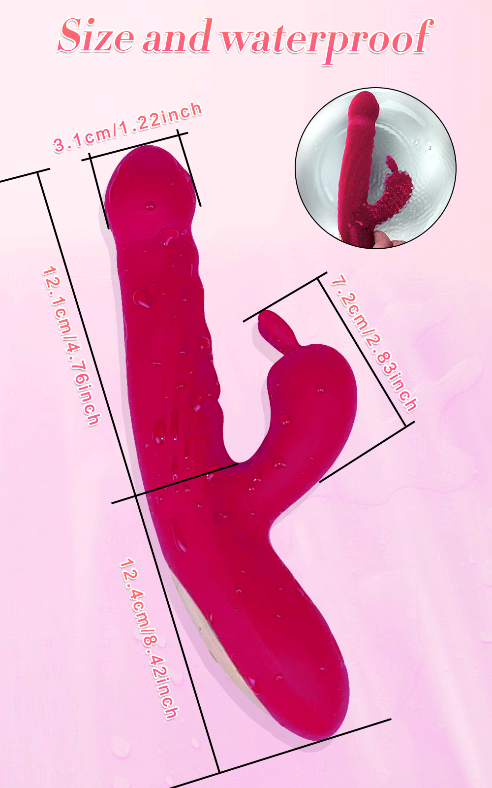 Titreşimli G Noktası ve Klitoris Uyarıcı Rabbit Vibratör 45802