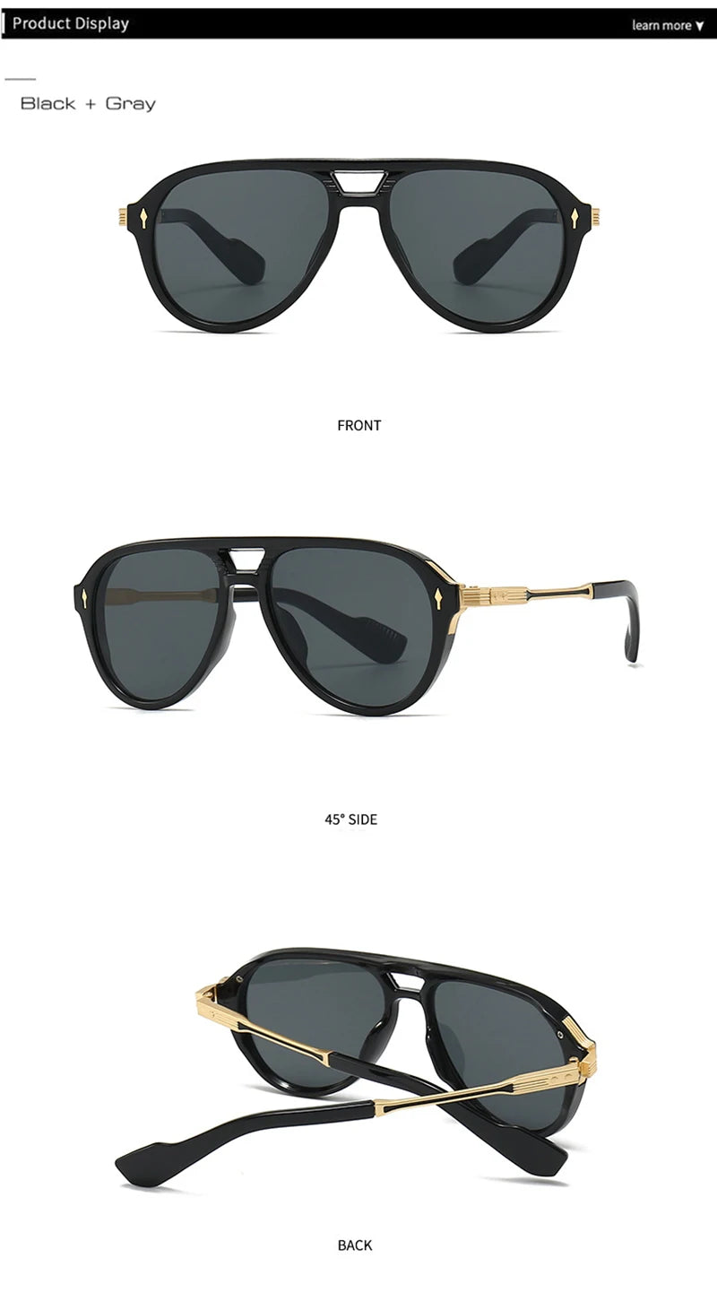 Retro Pilot Güneş Gözlüğü - UV400 Unisex 92010
