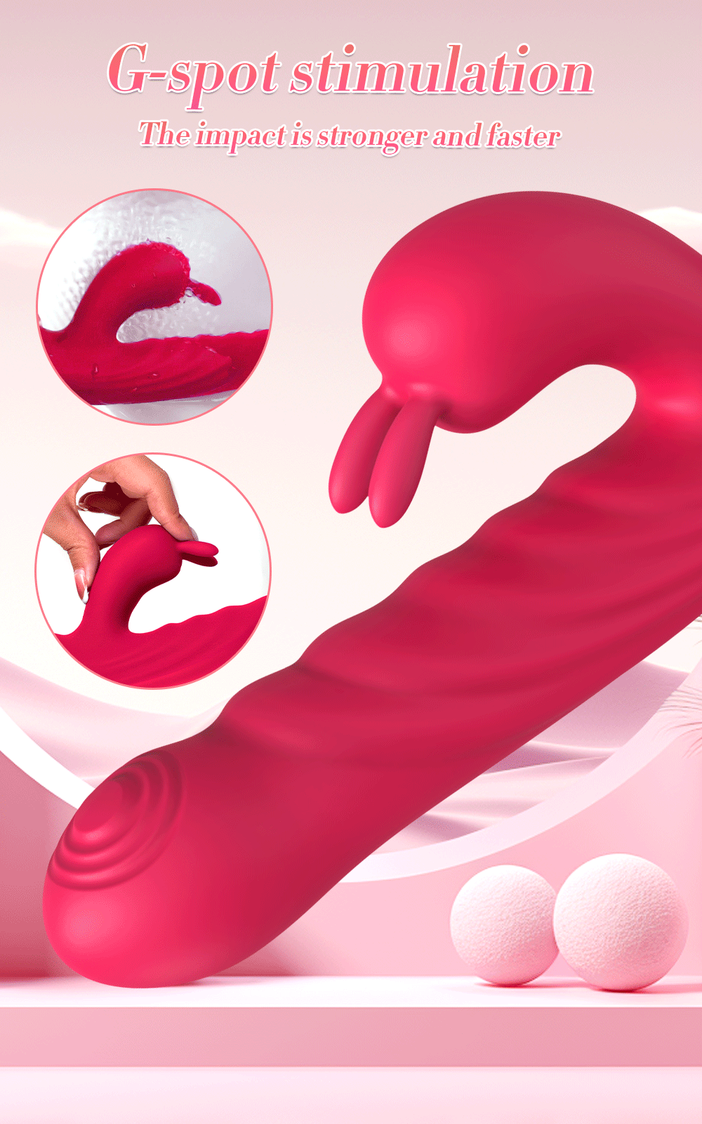 Titreşimli G Noktası ve Klitoris Uyarıcı Rabbit Vibratör 45802