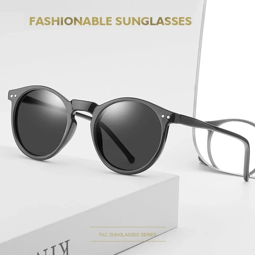 Polarize Retro Yuvarlak Güneş Gözlüğü - Unisex UV400 Korumalı 26970