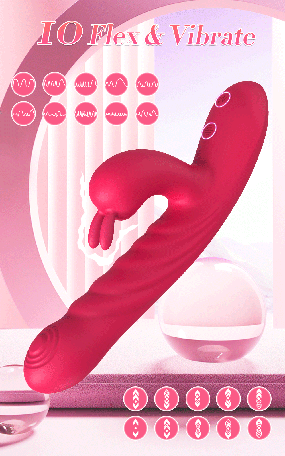 Titreşimli G Noktası ve Klitoris Uyarıcı Rabbit Vibratör 45802
