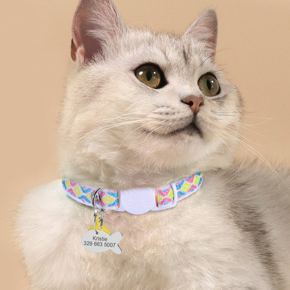 Zilli İsimli Kedi Tasması Güvenlikli Kedi Tasması