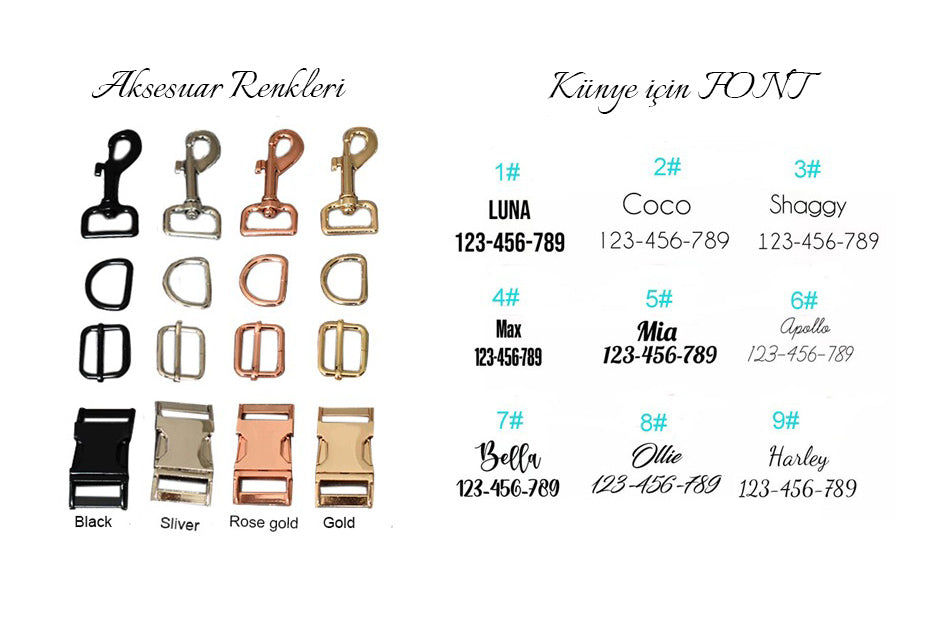 Köpek Boyun Tasması İsimli Kadife Tasma 904285