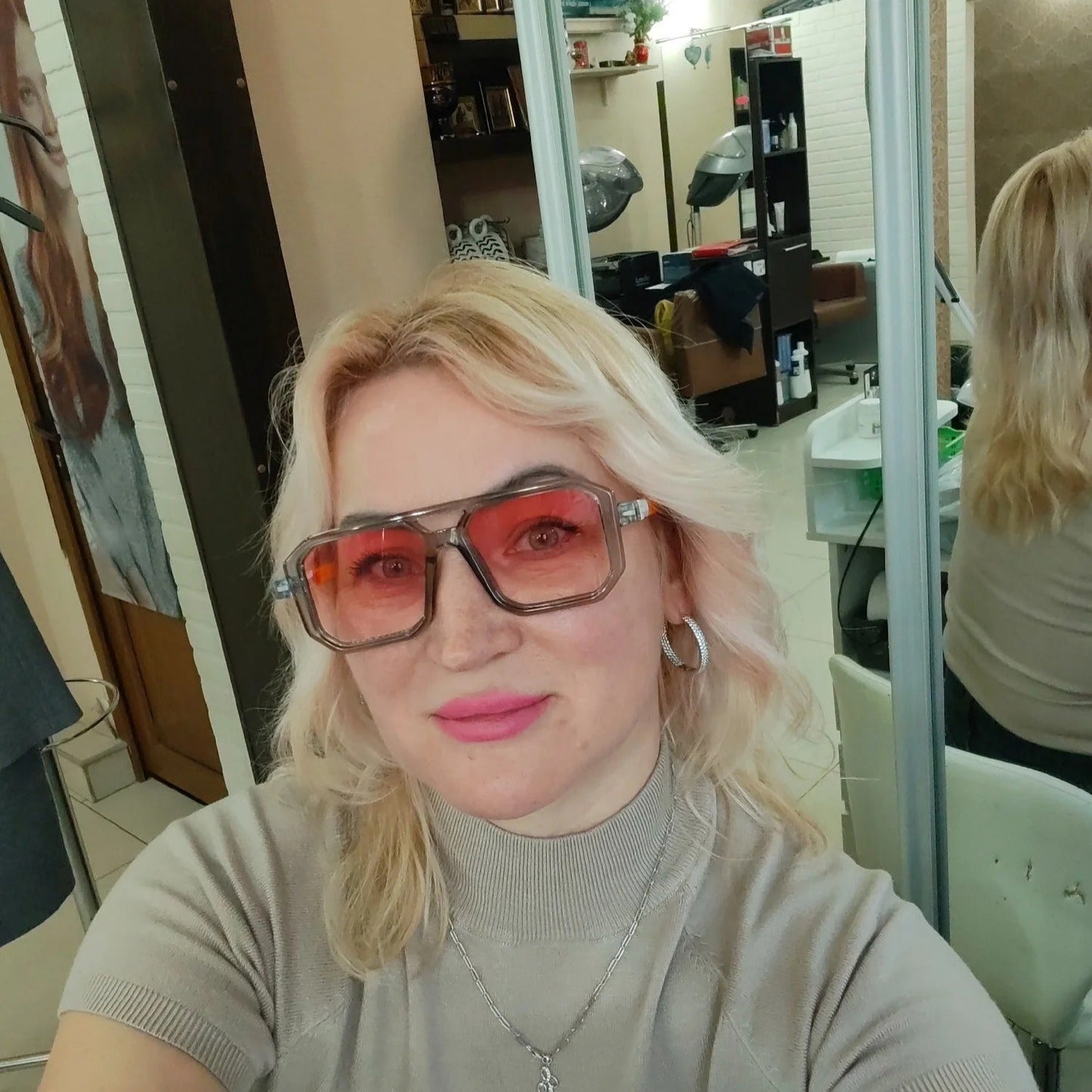 Kare Güneş Gözlüğü - UV400 Unisex Retro 17124