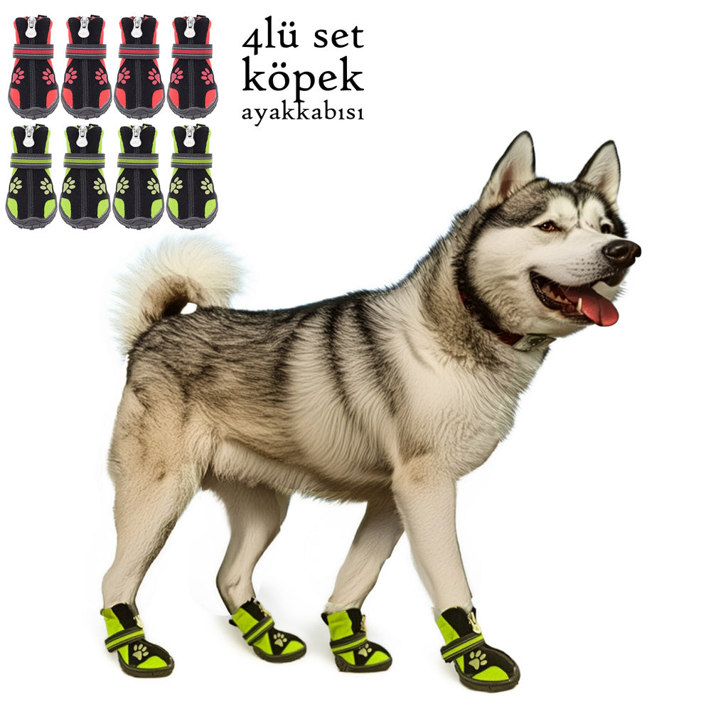 Köpek Ayakkabısı Su Geçirmez Kaydırmaz Reflective 39897414