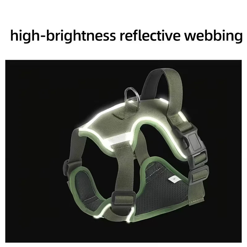 3'lü Taktik Köpek Eğitim Seti Çekiştirme Önleyici Göğüs Tasması 88535