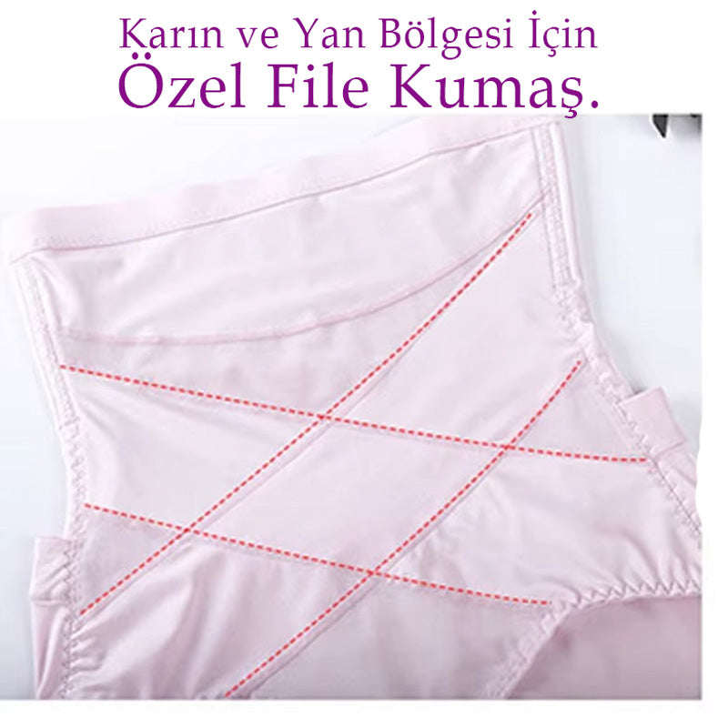 Çapraz Bantlı Yüksek Bel Karın Toparlayıcı ve Popo Kaldırıcı Korse 67479