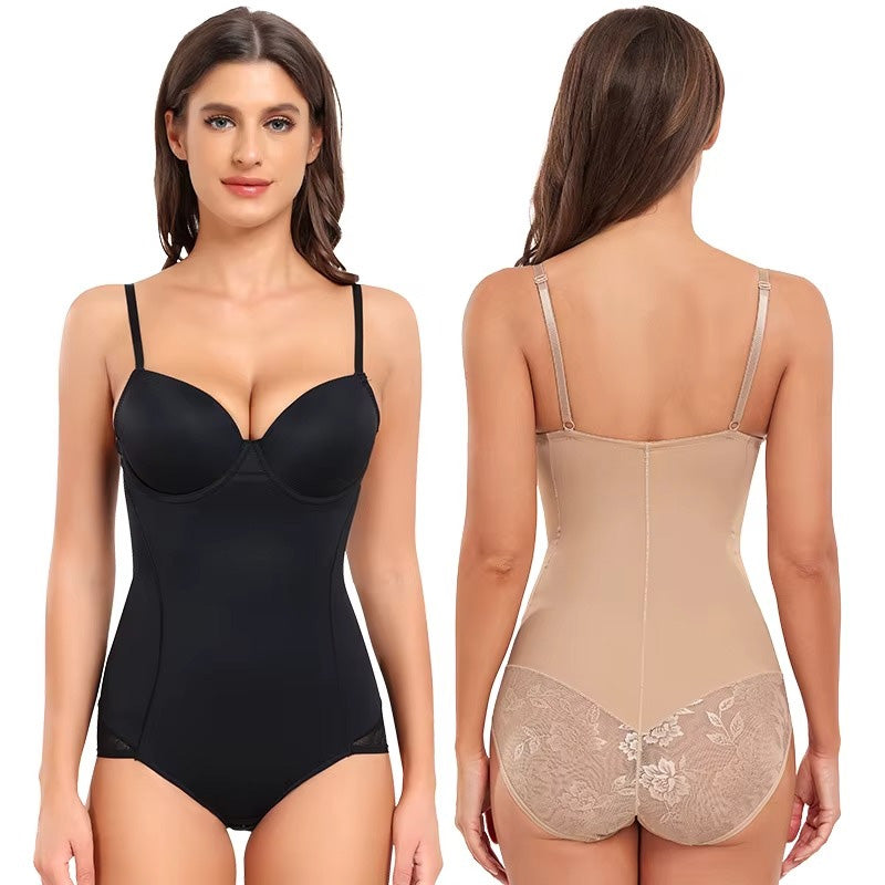 Dantel Detaylı Balenli Push-Up Toparlayıcı Bodysuit Korse 40193