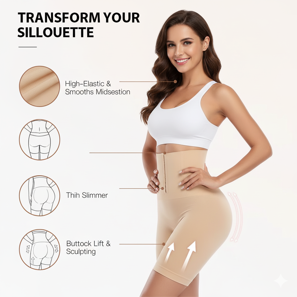 Yüksek Bel Ayarlanabilir Karın Toparlayıcı ve Popo Kaldırıcı Korse Tayt 82059