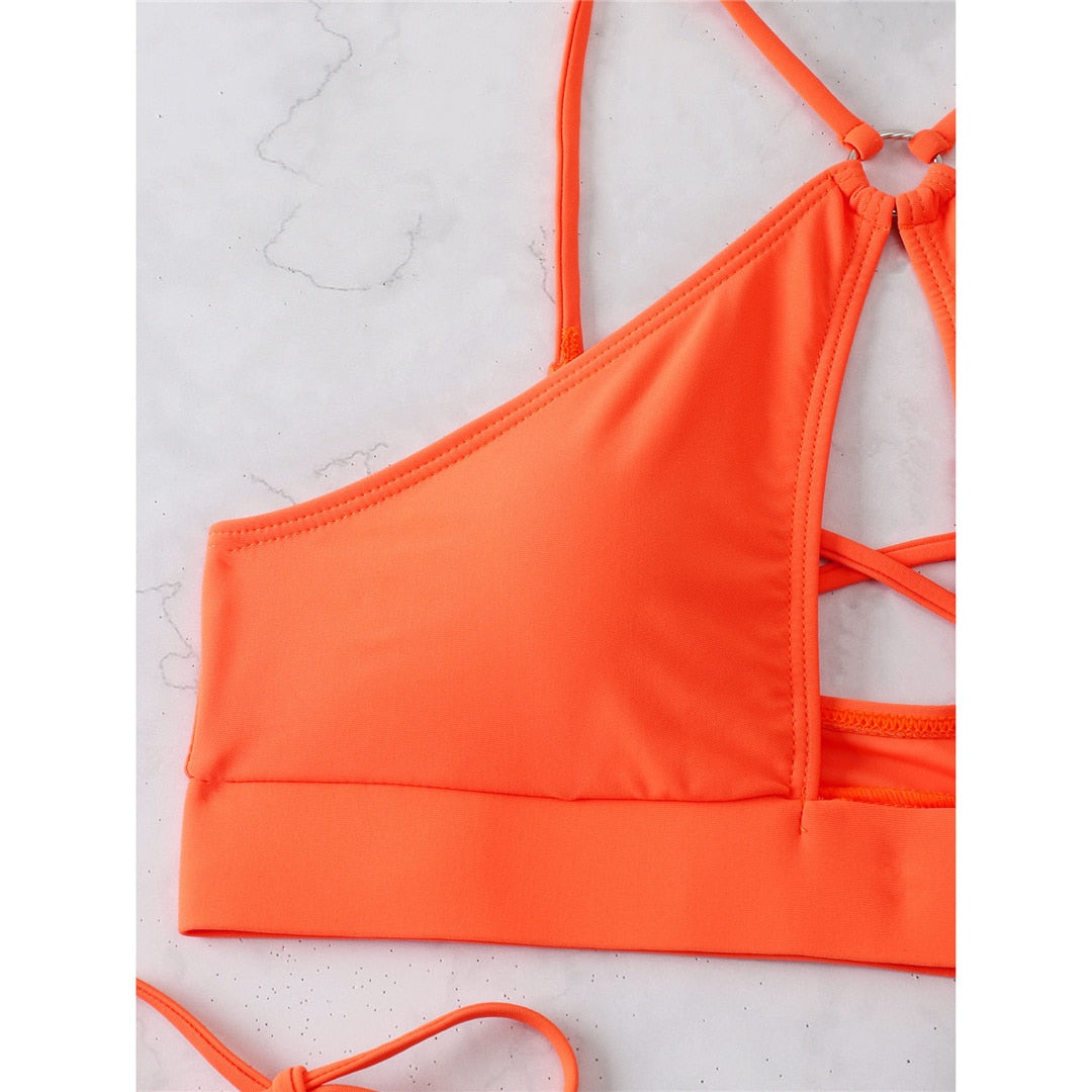 Kadın Bikini Boyundan Bağlamalı Halter Bikini 01430486
