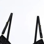 Transparan Dantel Bodysuit Sırt Dekolteli Seksi Vücut Çorabı Siyah Fantazi İç Giyim 63165