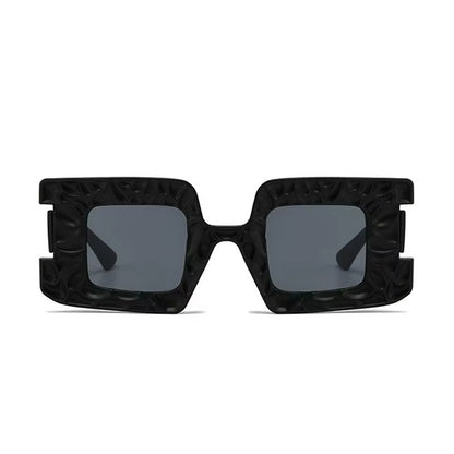 Kabartmalı Dokulu Kare Güneş Gözlüğü - UV400 Korumalı 91890