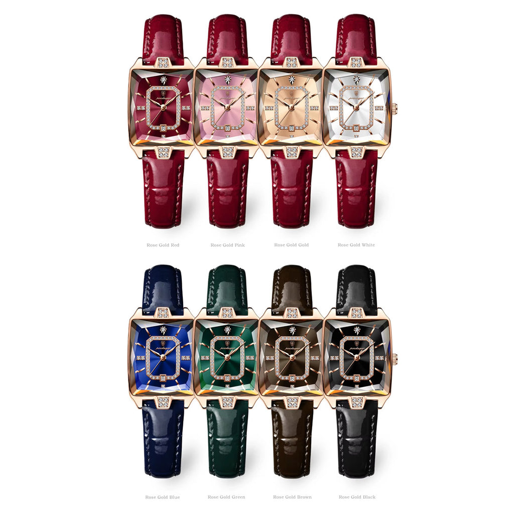 Kadın Saati Dikdörtgen Kasa Kristal Detaylı 88961