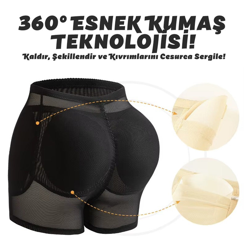 Kalça ve Basen Dolgunlaştırıcı Karın Toparlayıcı Korse Şort 79257