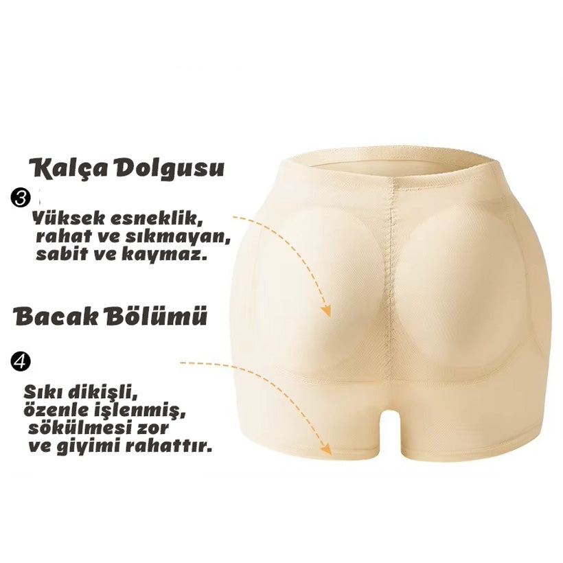 Kalça ve Basen Dolgunlaştırıcı Karın Toparlayıcı Korse Şort 79257