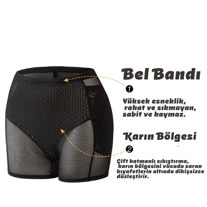 Kalça ve Basen Dolgunlaştırıcı Karın Toparlayıcı Korse Şort 79257