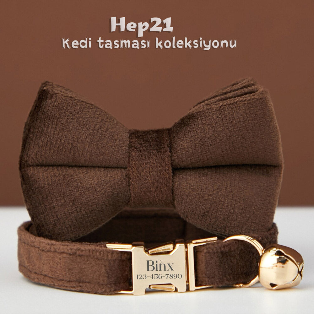 Kedi tasması Kadife İsimli Zilli 57548