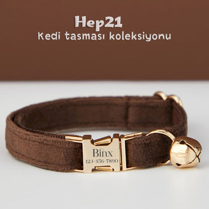 Kedi tasması Kadife İsimli Zilli 57548
