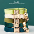 Cat Collar Velvet Named Bell Cat Collar 649724