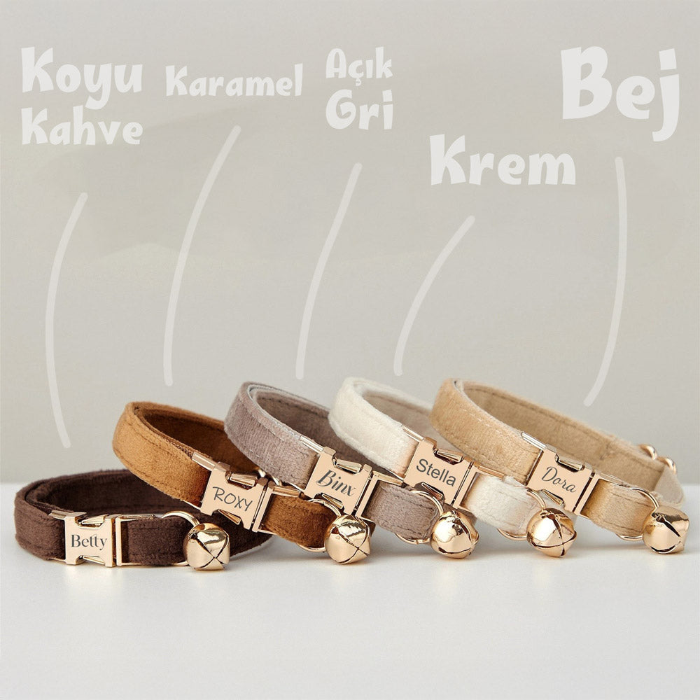 Kedi tasması Kadife İsimli Zilli 57548