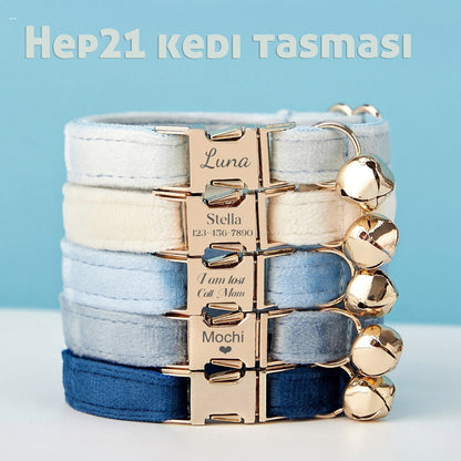 Kedi tasması Kadife İsimli Zilli 81166