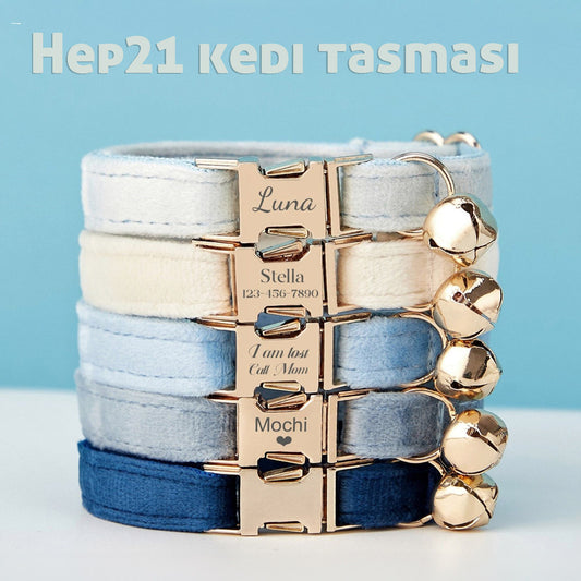 Kedi tasması Kadife İsimli Zilli 81166
