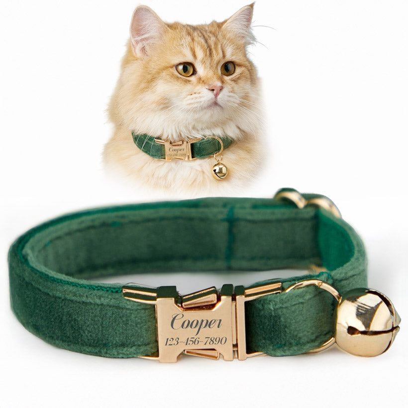 Kedi tasması Kadife İsimli Zilli 40068