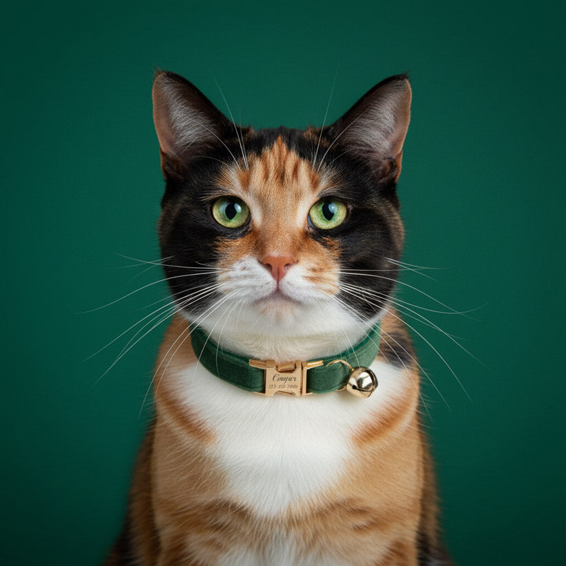 Kedi tasması Kadife İsimli Zilli 40068